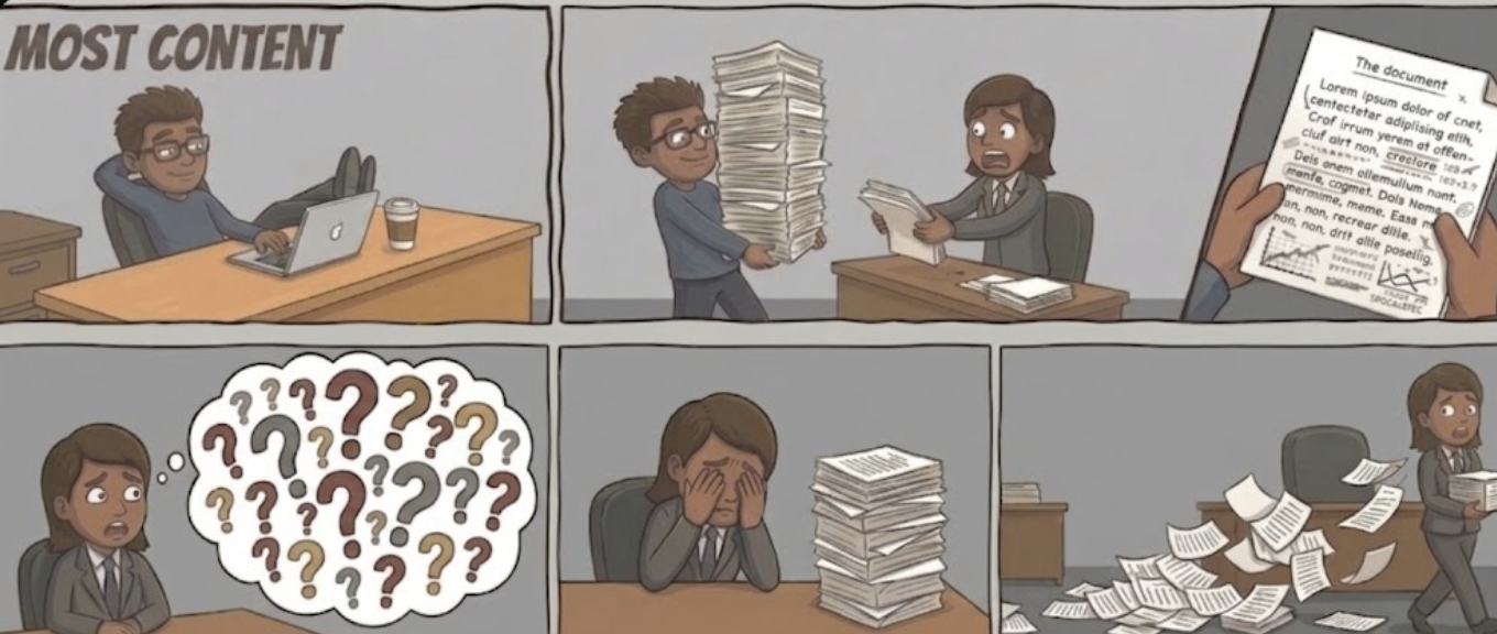 Most content: chaos, confusion and endless paperwork.